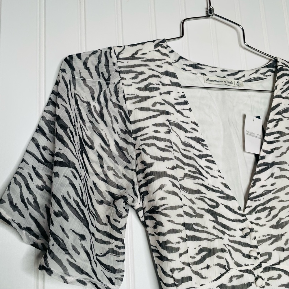 Abercrombie & Fitch Zebra Fit Button Up Mini Dress - Picture 5 of 7
